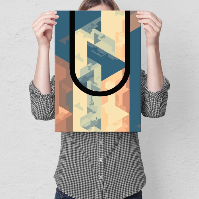 Plakat metalowy Litera U Prezent