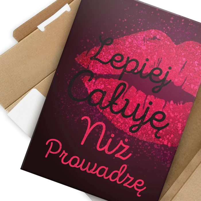 Plakat metalowy Lepiej całuję Prezent