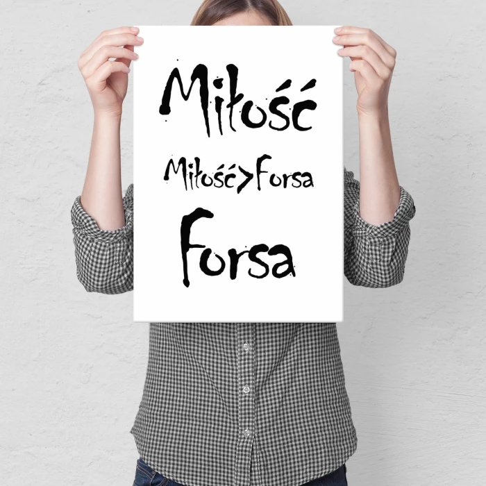 Plakat metalowy Miłość i forsa Prezent