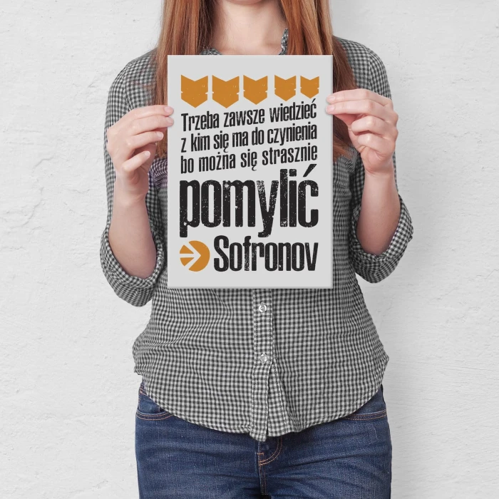 Plakat metalowy Sofronov Prezent