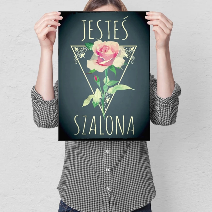 Plakat metalowy Jesteś szalona Prezent