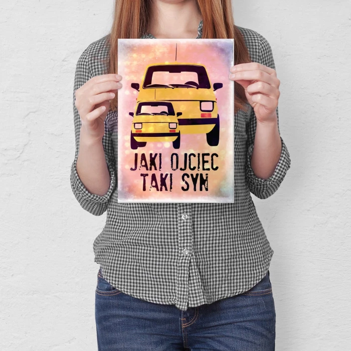 Plakat metalowy Jaki ojciec taki syn Prezent