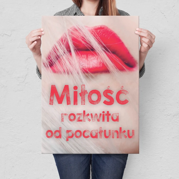 Plakat metalowy Miłość rozkwita Prezent