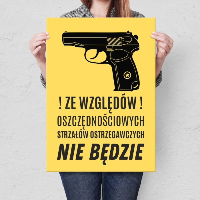 Plakat metalowy Strzały ostrzegawcze Prezent