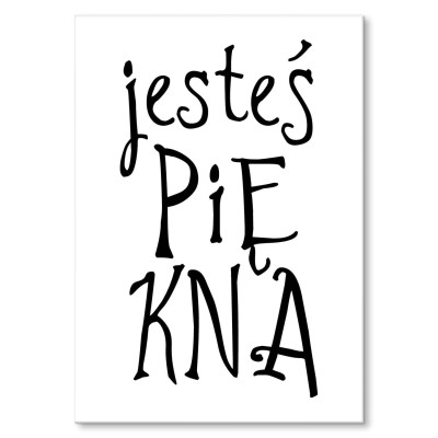 Plakat metalowy Jesteś piękna Prezent
