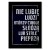 Plakat metalowy Nie lubię Prezent