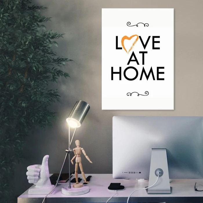 Plakat metalowy Love at home Prezent