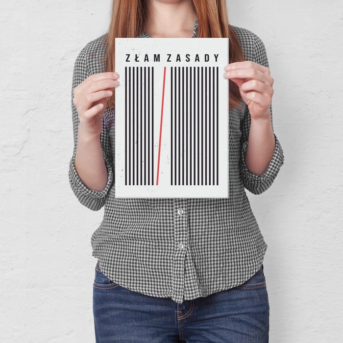 Plakat metalowy Złam zasady Prezent