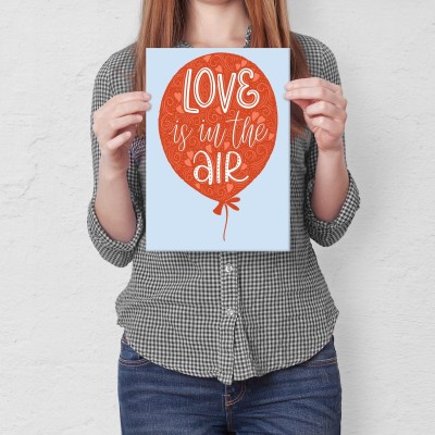 Plakat metalowy Love is in the air Prezent