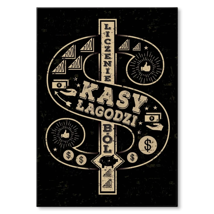 Plakat metalowy Liczenie kasy Prezent