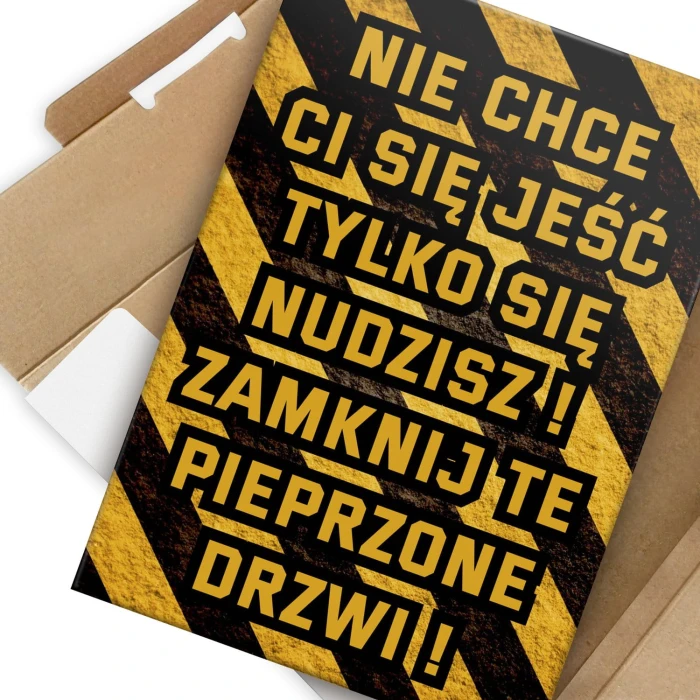 Plakat metalowy Nie chce ci się jeść Prezent