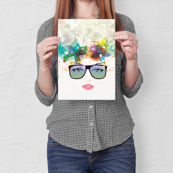 Plakat metalowy Wiosenna kobieta Prezent