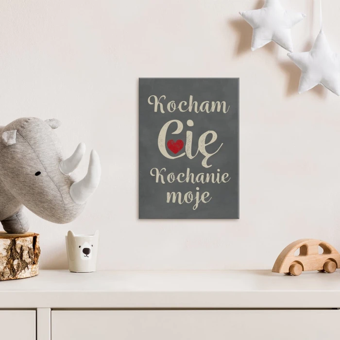 Plakat metalowy Kocham Cię kochanie Prezent