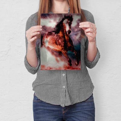 Plakat metalowy Koń w biegu Prezent