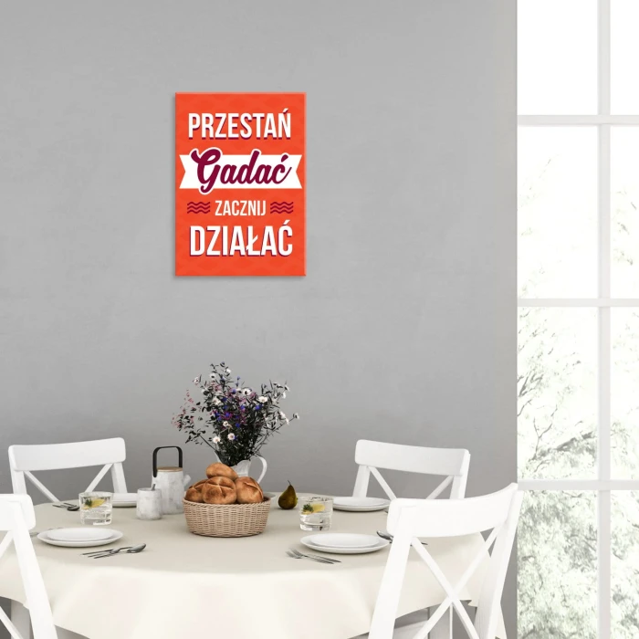 Plakat metalowy Zacznij działać Prezent