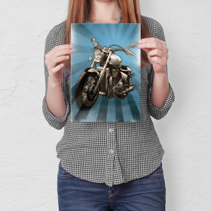 Plakat metalowy Motocykl Prezent