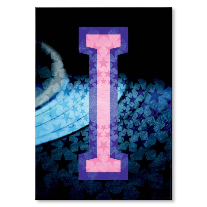 Plakat metalowy Litera I Prezent