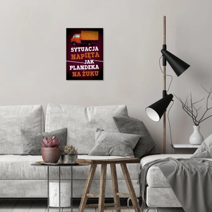 Plakat metalowy Sytuacja napięta Prezent