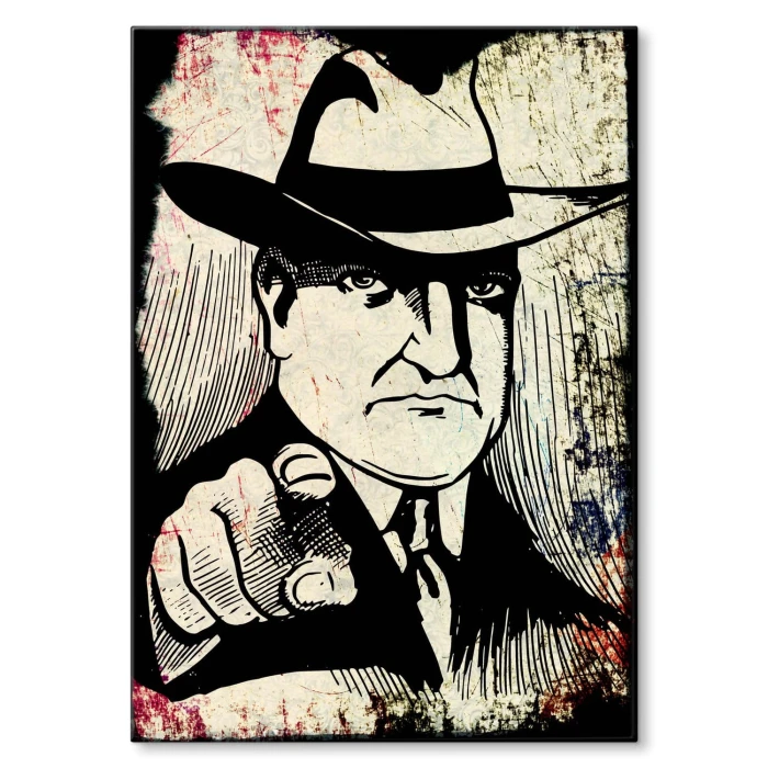Plakat metalowy Gangster Prezent