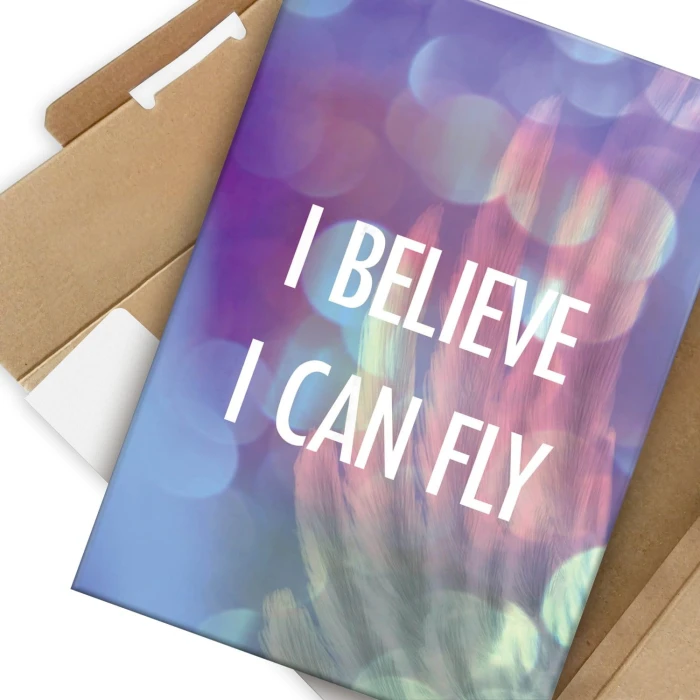 Plakat metalowy I believe I can fly Prezent