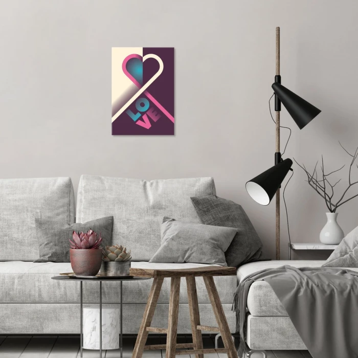 Plakat metalowy Serce Love Prezent