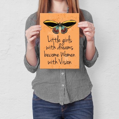 Plakat metalowy Little girls Prezent