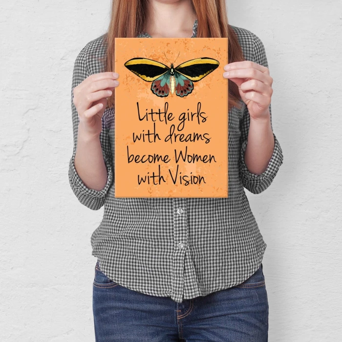 Plakat metalowy Little girls Prezent
