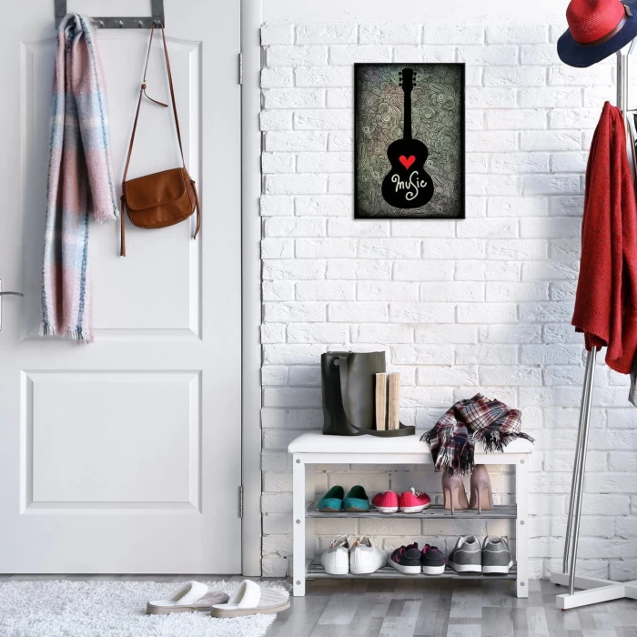 Plakat metalowy Muzyka i gitara Prezent