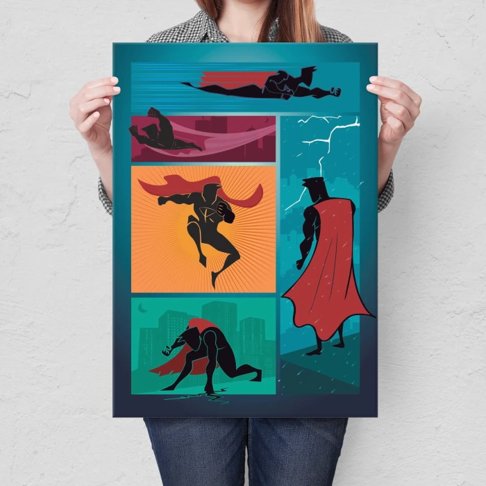 Plakat metalowy Superbohater Prezent