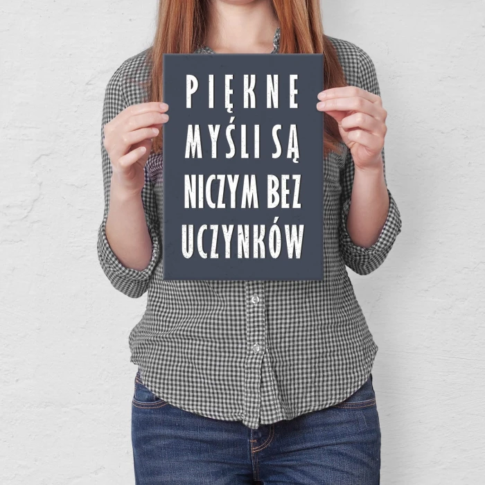 Plakat metalowy Piękne myśli Prezent