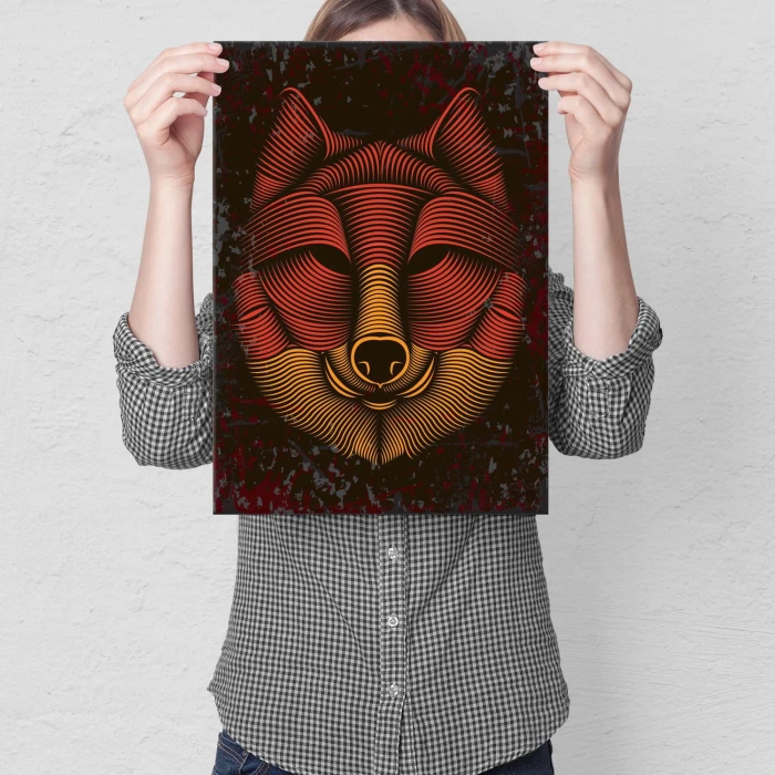 Plakat metalowy Lis Prezent