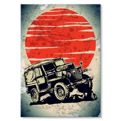 Plakat metalowy Jeep Sunrise Prezent