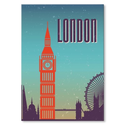 Plakat metalowy Londyn Prezent