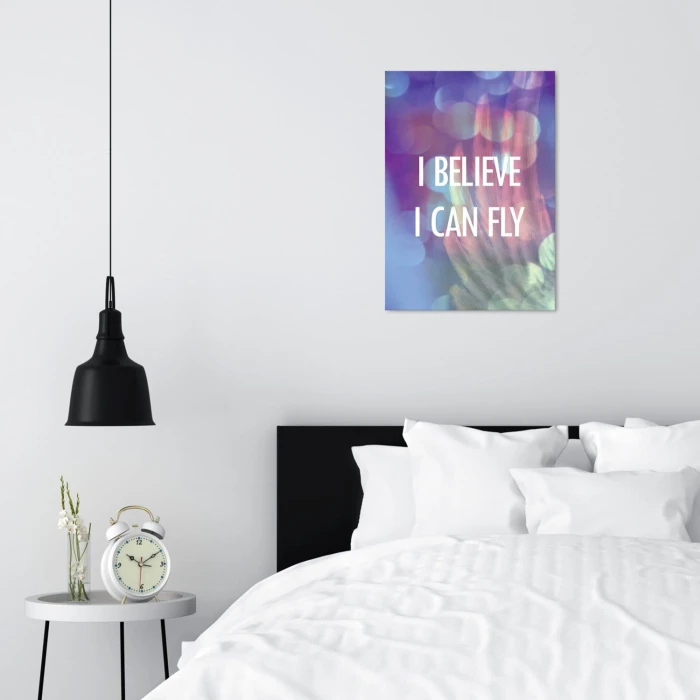 Plakat metalowy I believe I can fly Prezent
