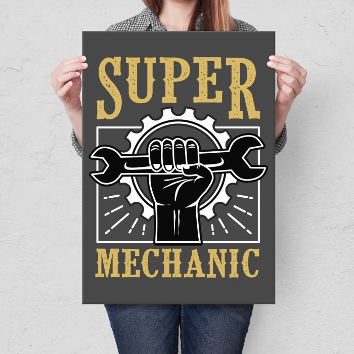 Plakat metalowy Super mechanik Prezent