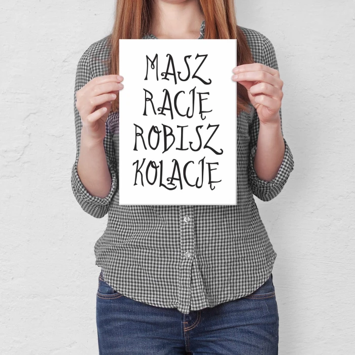 Plakat metalowy Robisz kolację Prezent