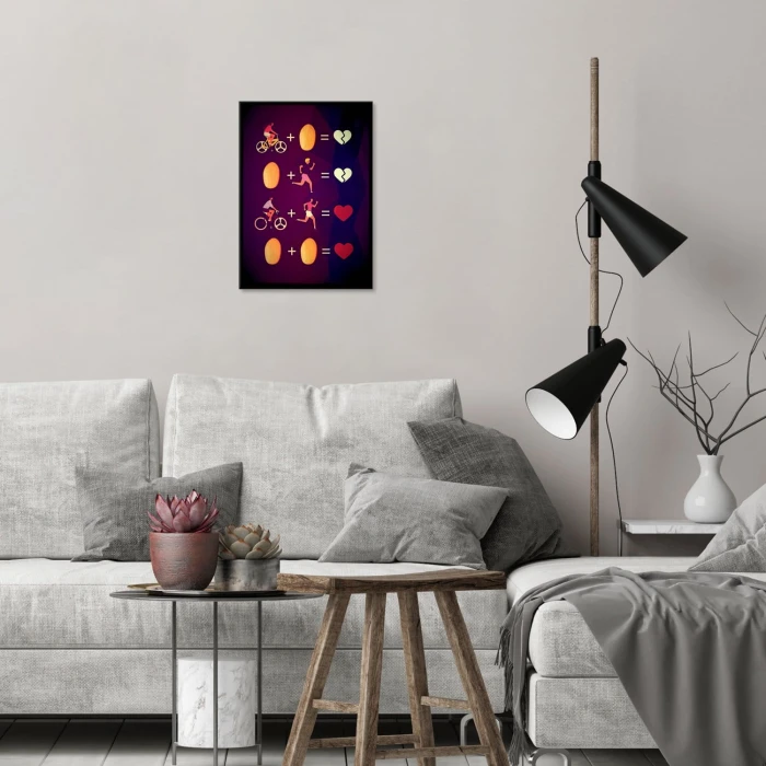 Plakat metalowy Love activity Prezent