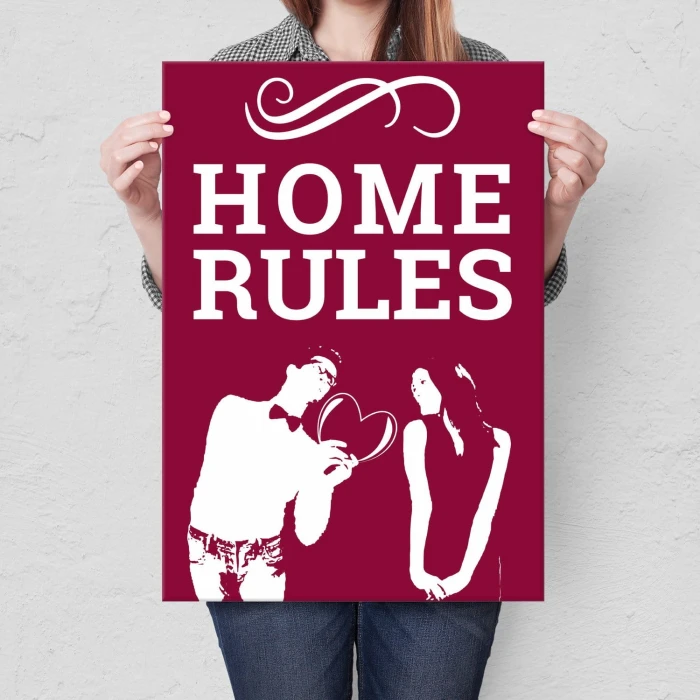 Plakat metalowy Zasady Dom Prezent