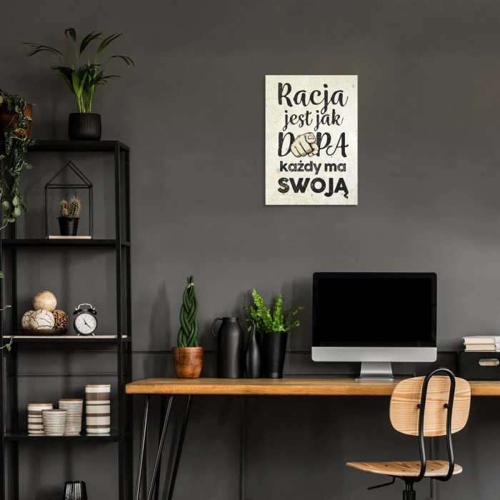 Plakat metalowy Racja jest jak... Prezent