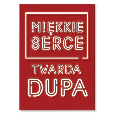 Plakat metalowy Miękkie serce Prezent
