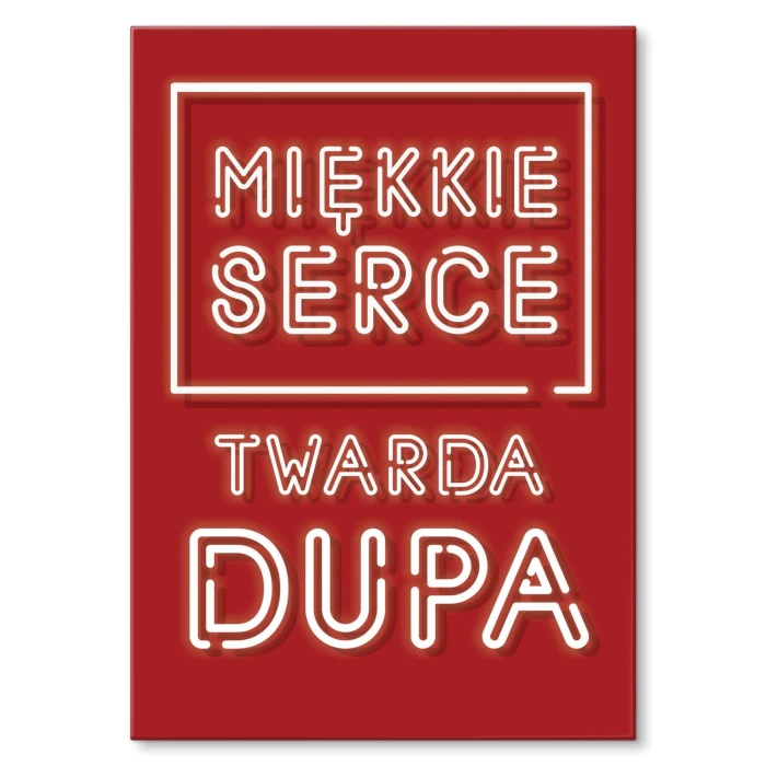 Plakat metalowy Miękkie serce Prezent