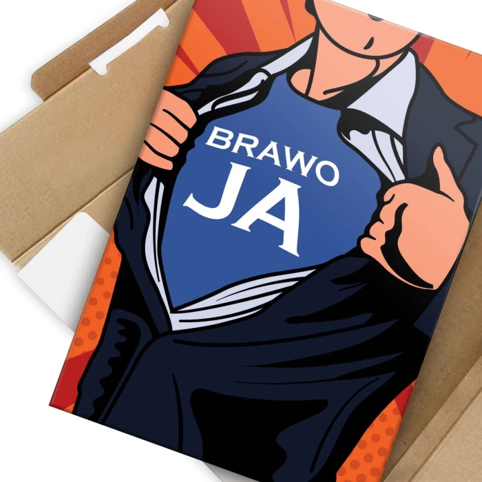 Plakat metalowy Brawo ja Prezent