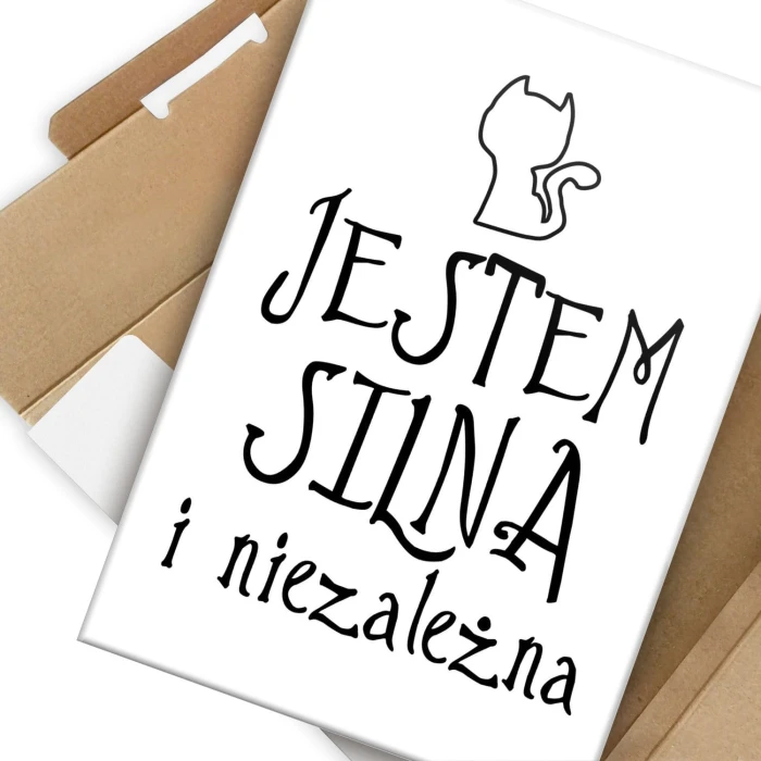 Plakat metalowy Silna i niezależna Prezent