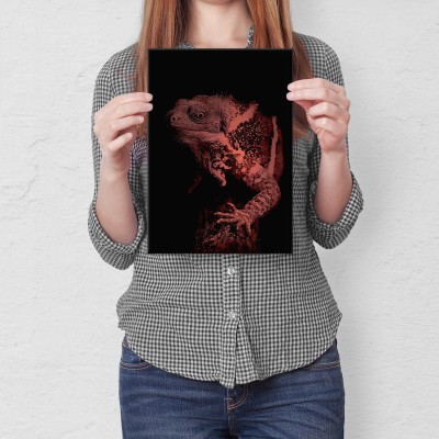 Plakat metalowy Jaszczur Prezent