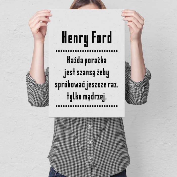 Plakat metalowy Porażka jest szansą Prezent