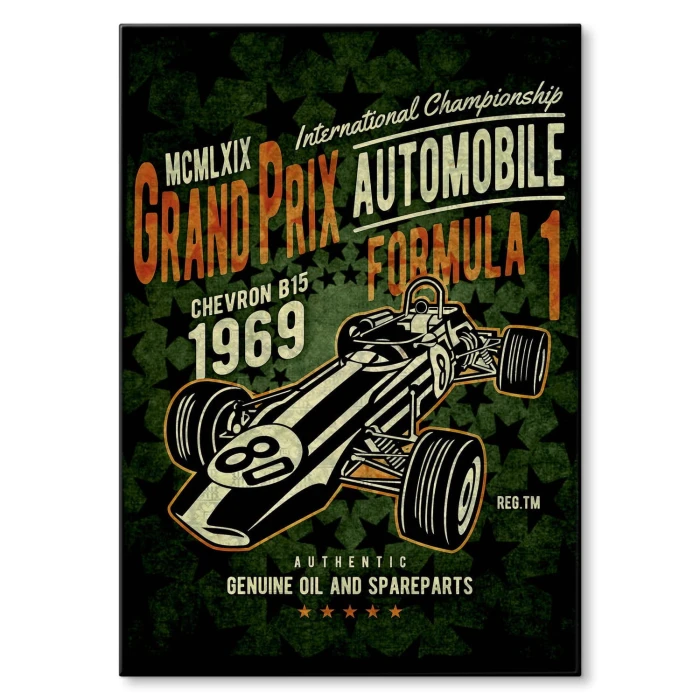 Plakat metalowy Grand Prix Formula 1 Prezent