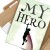 Plakat metalowy My hero Prezent