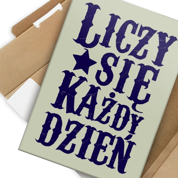 Plakat metalowy Liczy się każdy dzień Prezent