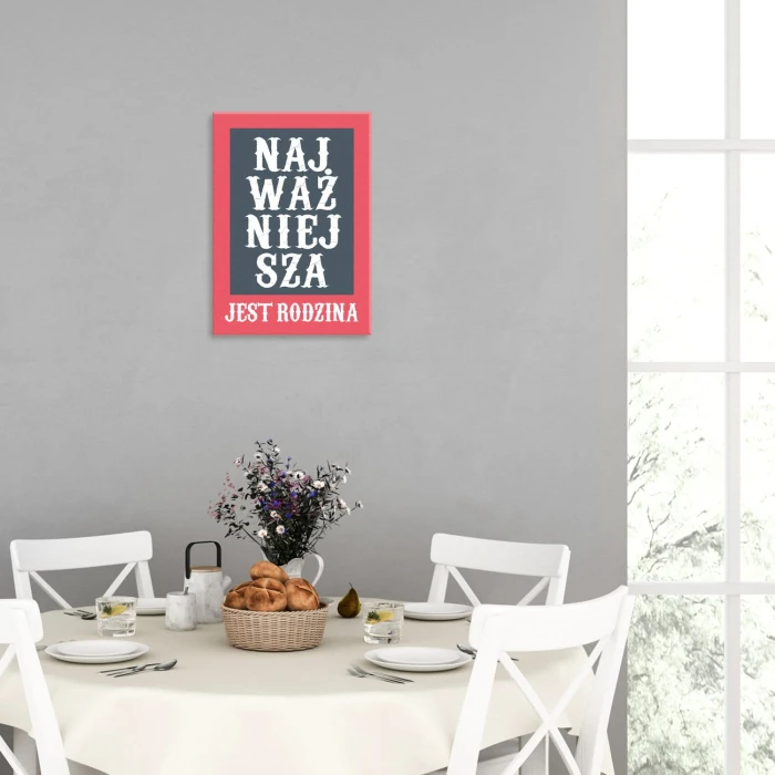 Plakat metalowy Rodzina jest najważniejsza Prezent