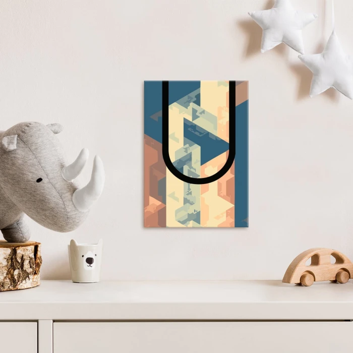 Plakat metalowy Litera U Prezent